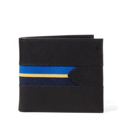 Ralph Lauren Grosgrain-striped Billfold Black