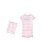 Ralph Lauren Striped Cotton Sleep Short Set Pink/white 3m