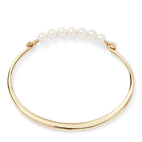 Ralph Lauren Lauren Faux-pearl Cuff Bracelet Gold/pearl