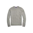 Ralph Lauren Diamond-knit Cashmere Sweater Light Grey Melange