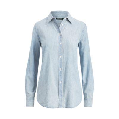 Ralph Lauren Chambray Shirt Sun Faded Wash