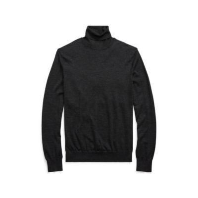 Ralph Lauren Washable Merino Turtleneck Dark Granite Heather