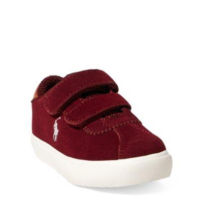 Ralph Lauren Hadley Suede Ez Sneaker Burgundy Suede