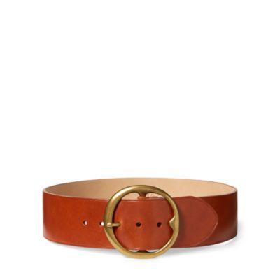 Ralph Lauren Lennox Vachetta Wide Belt Brown