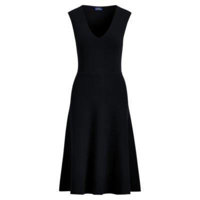 Ralph Lauren Sleeveless Fit-and-flare Dress Polo Black