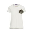 Ralph Lauren Flower Brooch T-shirt White