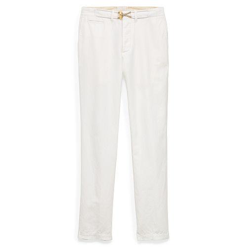 Polo Ralph Lauren Straight Fit Linen-cotton Pant White