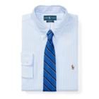 Ralph Lauren Custom Fit Oxford Dress Shirt Blue Night / White