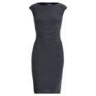 Ralph Lauren Metallic Cutout-back Dress Navy-silver