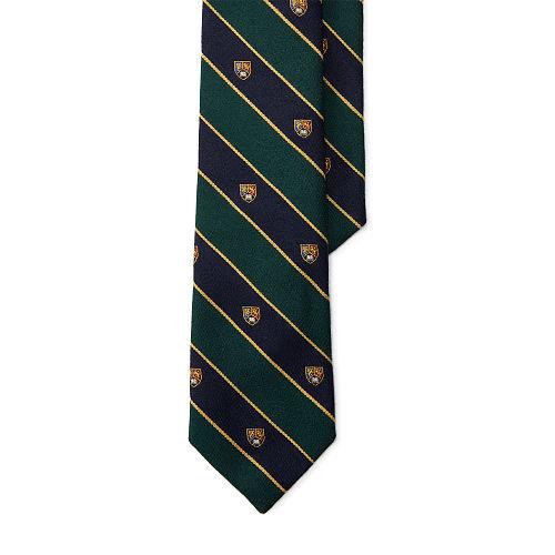 Polo Ralph Lauren Wool-silk Narrow Club Tie Green/navy