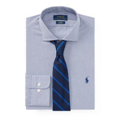 Ralph Lauren Slim Fit Easy Care Dress Shirt 2232 White/navy