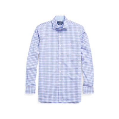 Ralph Lauren Classic Fit Plaid Poplin Shirt Powder Blue/petal Multi 2x Big