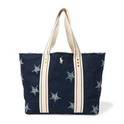 Ralph Lauren Cotton Tote Navy