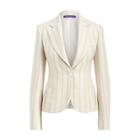 Ralph Lauren Gilmore Silk-linen Jacket Mist Blue