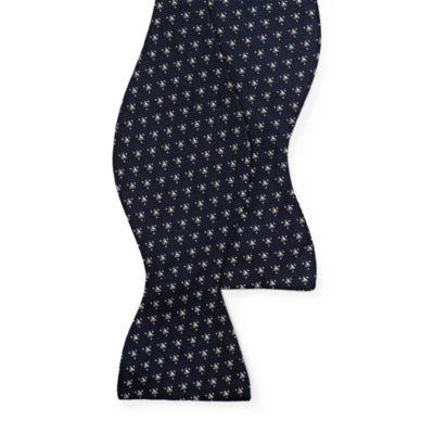 Ralph Lauren Diamond-patterned Silk Bow Tie Navy