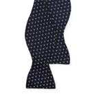 Ralph Lauren Diamond-patterned Silk Bow Tie Navy