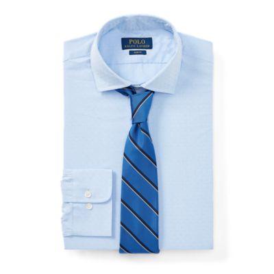 Ralph Lauren Slim Fit Jacquard Shirt 2273 Soft Blue/white