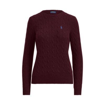 Ralph Lauren Wool-cashmere Crewneck Sweater Aged Wine