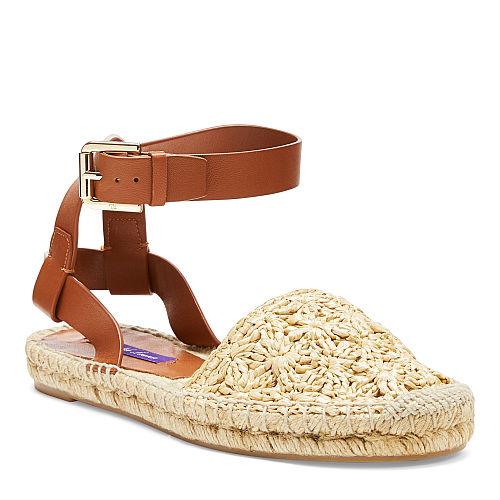 Ralph Lauren Genina Crocheted Sandal Beige/rl Gold