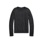 Ralph Lauren Waffle-knit Cotton T-shirt Black Marl Heather 1x Big