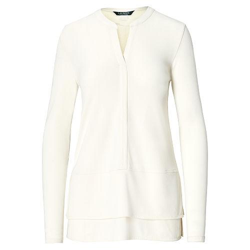 Ralph Lauren Lauren Layered Jersey Top Herbal Milk