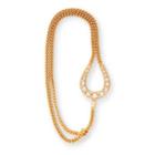 Ralph Lauren Double-chain Pendant Necklace Gold/crystal