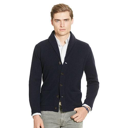 Polo Ralph Lauren Wool Shawl-collar Cardigan Navy