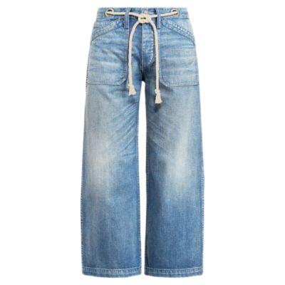 Ralph Lauren Wide-leg Crop Jean Medium Indigo