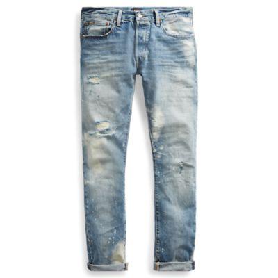 Ralph Lauren Sullivan Slim Distressed Jean Bleach Out