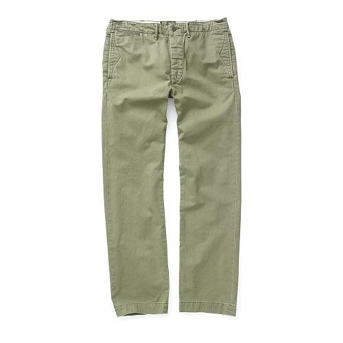 Ralph Lauren Rrl Officer's Flat Front Chino Olive
