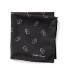 Ralph Lauren Circle Silk Pocket Square Dusty Black