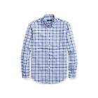 Ralph Lauren Classic Fit Plaid Oxford Shirt Multi Blue/white L Tall