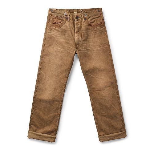 Ralph Lauren Rrl Selvedge Buckled-back Pant Dusty Brown Wash