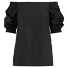 Ralph Lauren Lauren Cotton Off-the-shoulder Top Polo Black