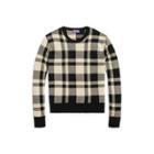 Ralph Lauren Plaid Cashmere-wool Sweater Black/bone