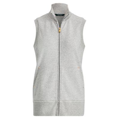 Ralph Lauren French Terry Full-zip Vest Pearl Grey Heather