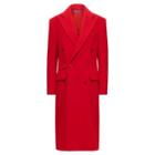 Ralph Lauren Brendan Wool Sateen Coat Bright Red