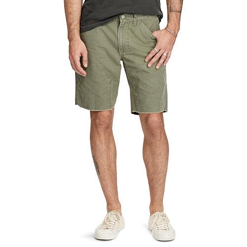 Ralph Lauren Denim & Supply Cotton Canvas Cutoff Short Marine Corp Olive