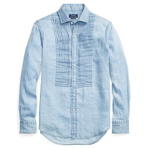 Polo Ralph Lauren Standard Fit Linen Shirt Indigo