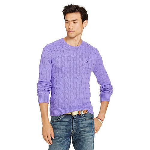 Polo Ralph Lauren Cable-knit Cotton Sweater Spanish Purple