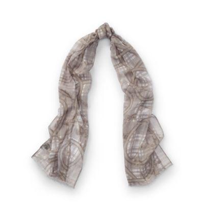 Ralph Lauren Leah Bridle-print Wool Scarf Sterling Grey