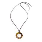 Ralph Lauren Lauren Round Pendant Necklace Blk/tort/gld