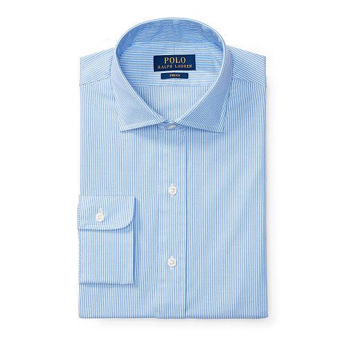 Polo Ralph Lauren Slim Fit Stretch Cotton Shirt Nautical Blue/white