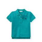 Ralph Lauren Cotton Mesh Polo Shirt Western Turquoise 6m