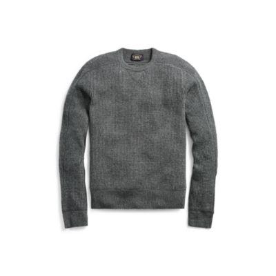 Ralph Lauren Waffle-knit Cashmere Sweater Dark Heather Grey