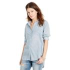 Ralph Lauren Denim & Supply Cotton Boyfriend Shirt Faded Indigo
