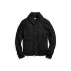 Ralph Lauren Merino Wool Shawl Cardigan Black Grey