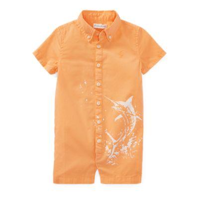 Ralph Lauren Cotton Twill Graphic Shortall Fair Orange 6m