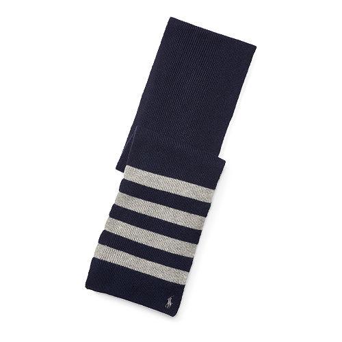 Polo Ralph Lauren Rib-knit Wool-cashmere Scarf Navy/grey