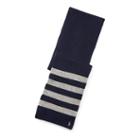 Polo Ralph Lauren Rib-knit Wool-cashmere Scarf Navy/grey